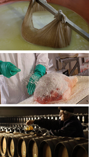 le tradizioni img produzione tradizionale parmigiano reggiano prosciutto di parma aceto di modena